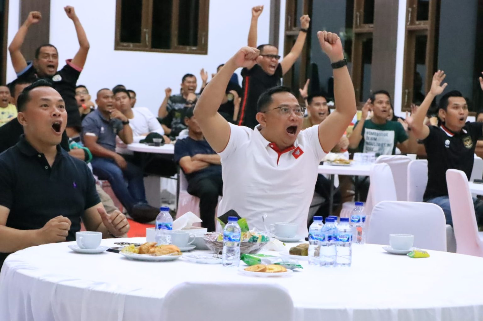 Berikan Dukukungan Kepada Timnas U-23, Polres Siak Gelar Nobar Berhadiah Doorprize